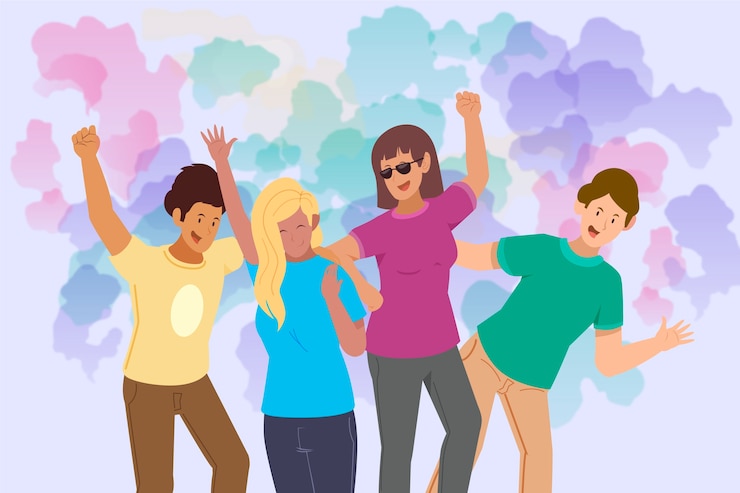Vettore gratuito persone che celebrano il festival di holi
