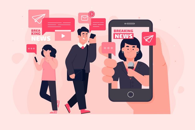 Persone che guardano le ultime notizie al telefono