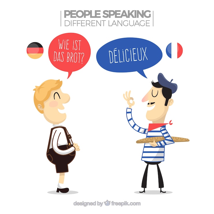Vettore gratuito persone che parlano lingue diverse