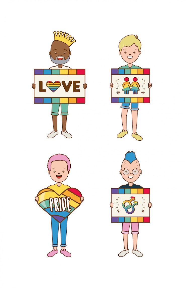 Vettore gratuito persone lgbt