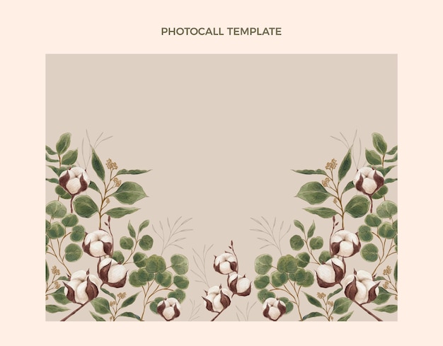 Photocall di matrimonio disegnato a mano ad acquerello