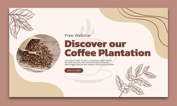 Vettore gratuito piantagione di caffè disegnata a mano