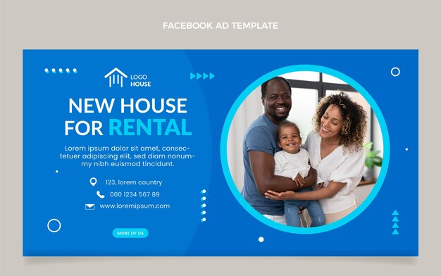 Piatto astratto geometrico immobiliare facebook