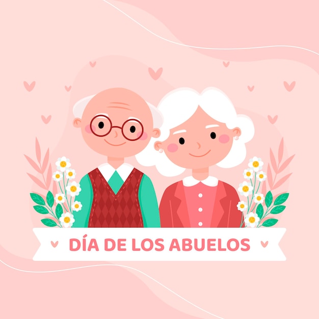 Piatto dia de los abuelos illustrazione