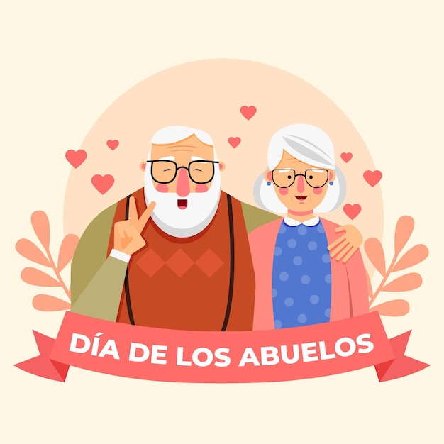 Piatto dia de los abuelos illustrazione