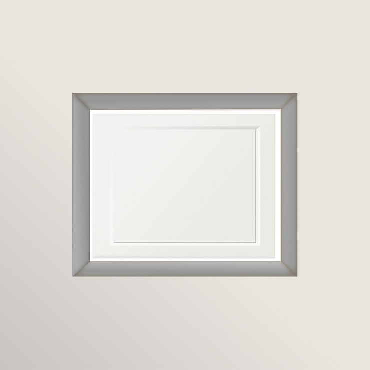 Vettore gratuito picture bianco vintage cornice isolato con tracciato di ritaglio