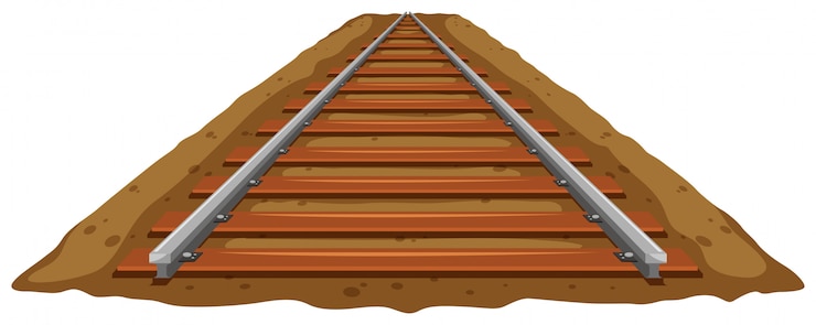 Vettore gratuito pista del treno a terra