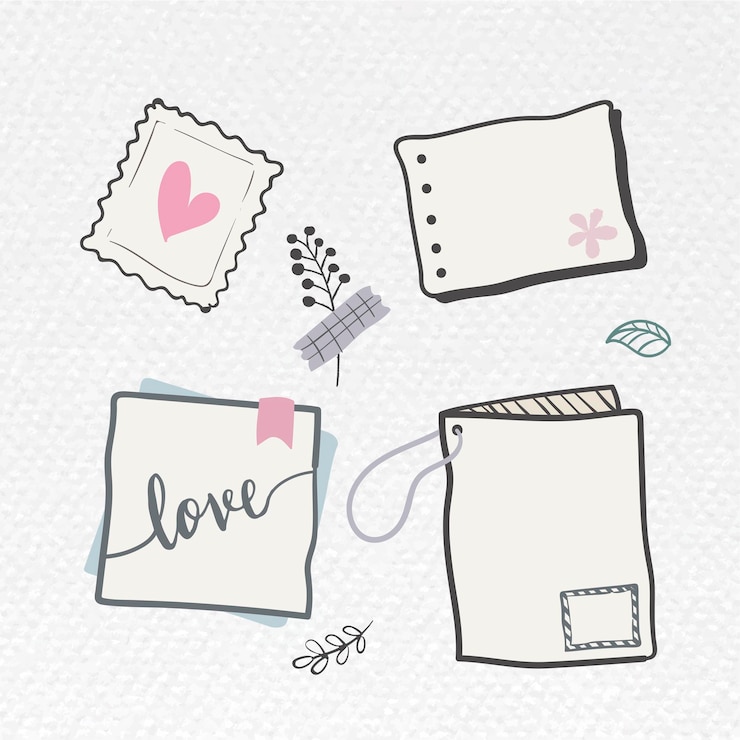 Vettore gratuito planner doodle vettore di raccolta
