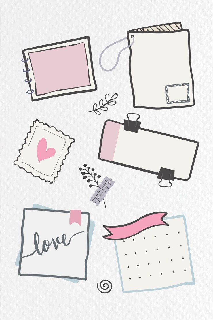 Vettore gratuito planner doodle vettore di raccolta