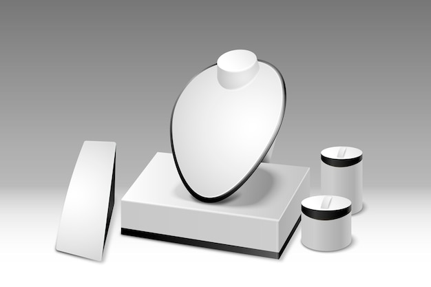 Podium di vetrina di gioielli 3D realistici