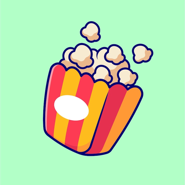 Vettore gratuito popcorn floating cartoon icona vettoriale illustrazione icona di oggetto alimentare vettore piatto isolato