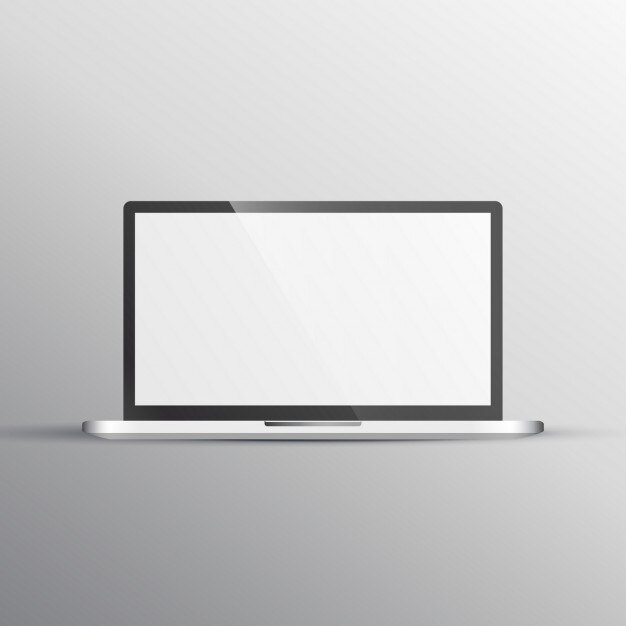 Vettore gratuito portatile realistico del computer mockup