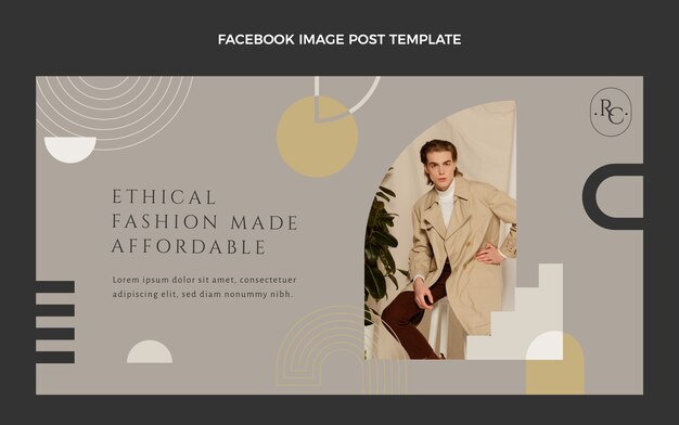 Post di facebook della boutique di moda design piatto