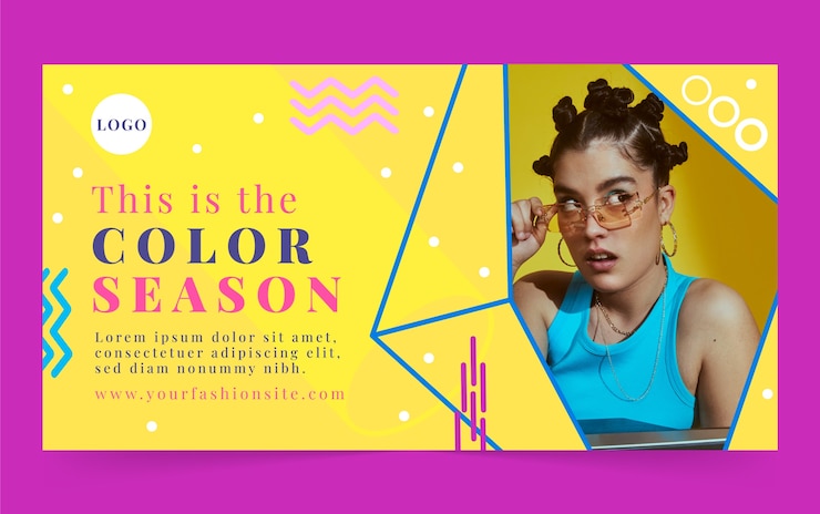 Vettore gratuito post di facebook della collezione di moda design piatto