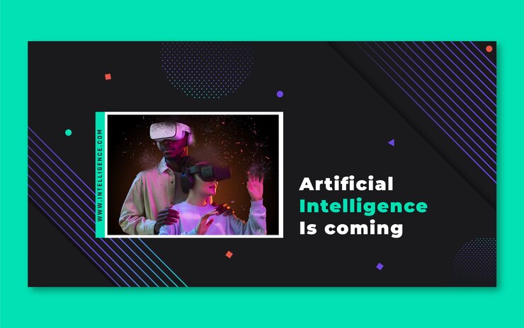 Vettore gratuito post di facebook sul concetto di intelligenza artificiale