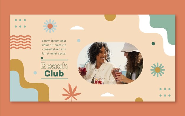 Post di Facebook sull'intrattenimento del beach club