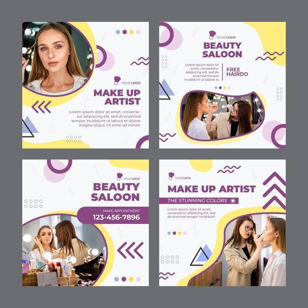 Post di instagram del salone di bellezza