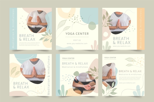 Post di instagram di meditazione e consapevolezza
