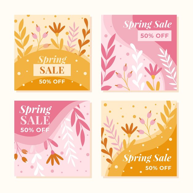 Post di instagram di vendita di primavera
