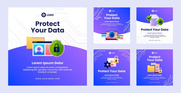 Post di instagram sulla privacy dei dati sfumati