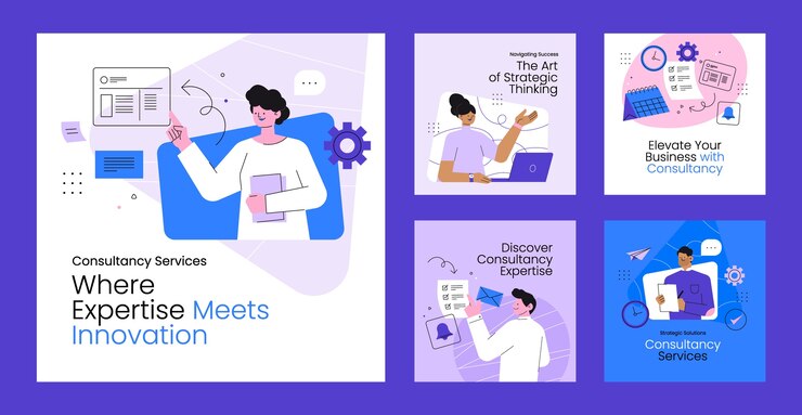 Vettore gratuito post instagram di consulenza finanziaria dal design piatto