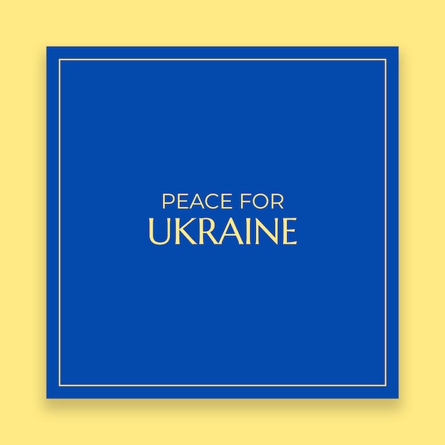 Post su Facebook di pace minimalista per l'ucraina