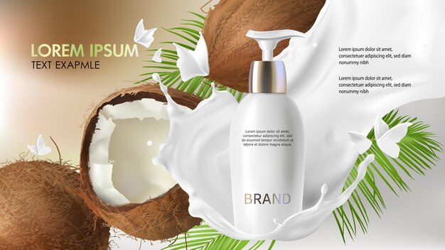 Poster concettuale per la crema naturale biologica