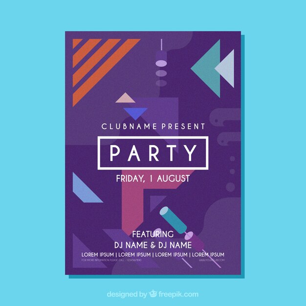 Poster da manifestazione moderna e geometrica