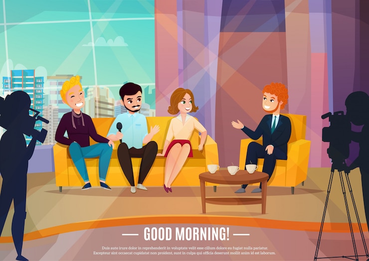 Vettore gratuito poster del talk show