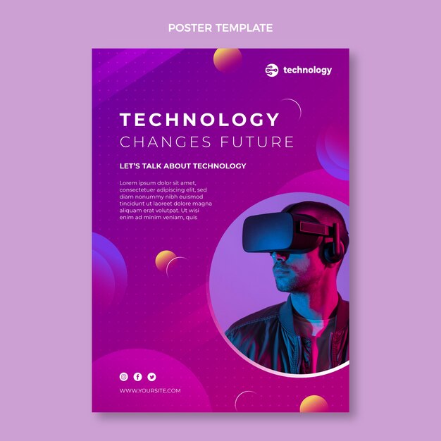 Poster della tecnologia dei mezzitoni sfumati