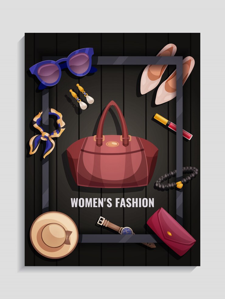 Vettore gratuito poster di accessori donna