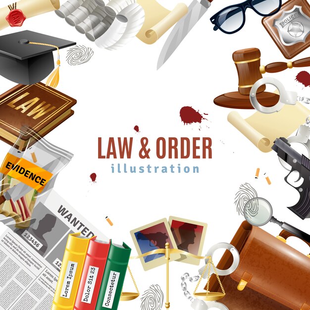 Poster di composizione cornice Law and Order