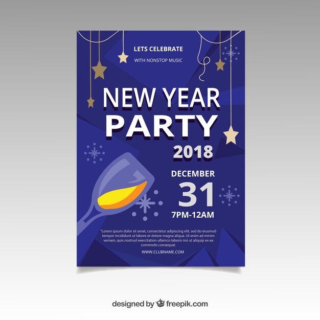 Poster di festa di Capodanno