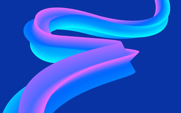 Poster di flusso colorato moderno Wave Forma liquida su sfondo blu Design artistico per il tuo progetto di design Illustrazione vettoriale