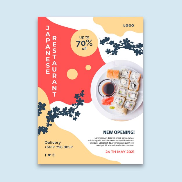 Poster di ristorante giapponese