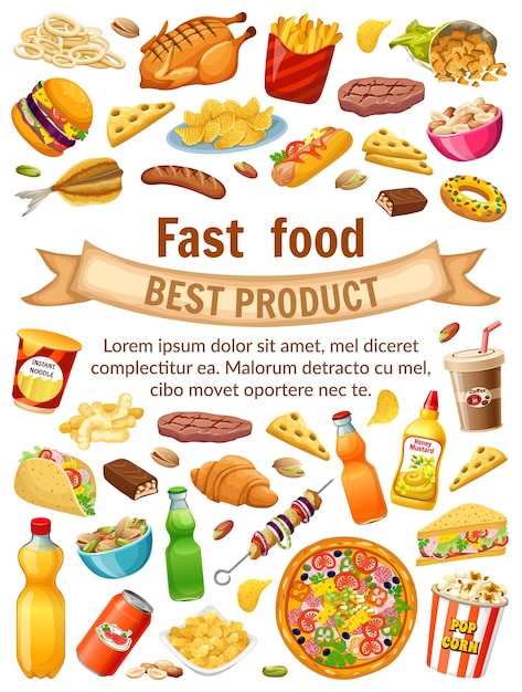 Poster fast food.