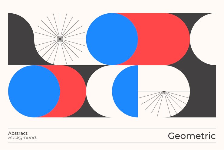 Vettore gratuito poster geometrico piatto