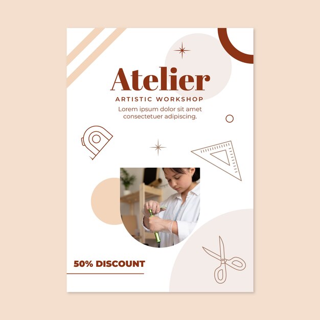 Poster minimal piatto atelier