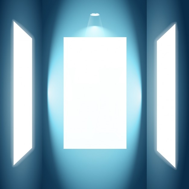 Vettore gratuito poster mockup con le luci