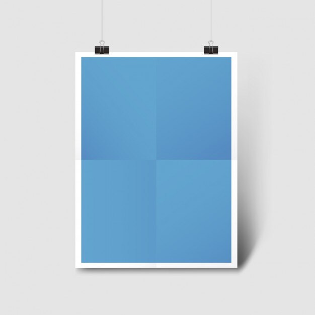 Vettore gratuito poster modello blu