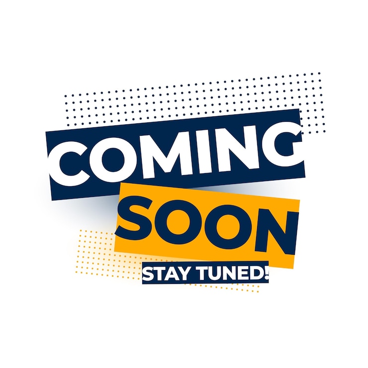 Vettore gratuito poster moderno in arrivo con messaggio stay tuned