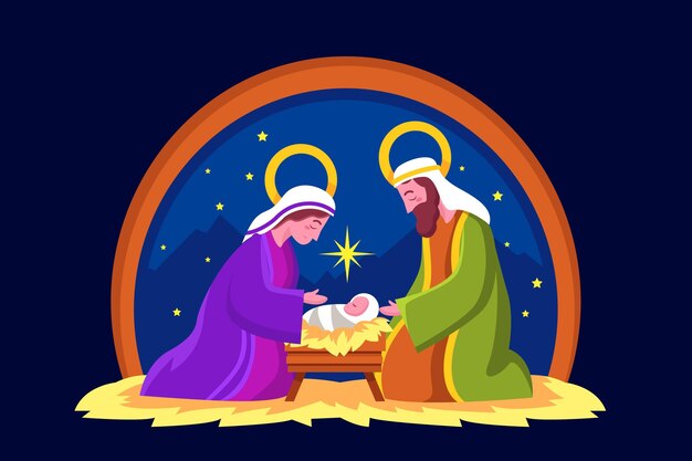 Presepe design piatto