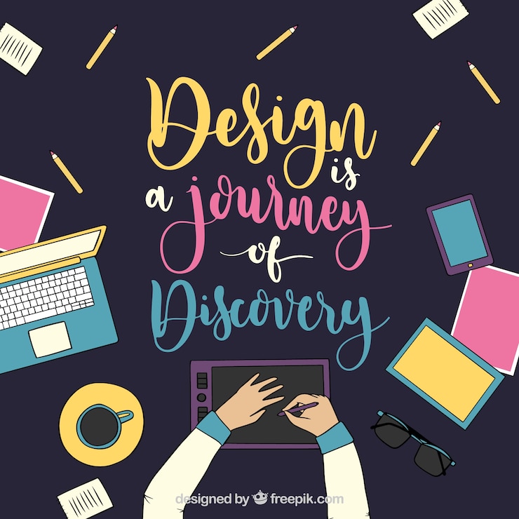 Vettore gratuito preventivo di design grafico in mano disegnato stile