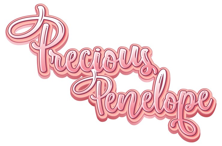 Vettore gratuito prezioso disegno del testo del logo penelope