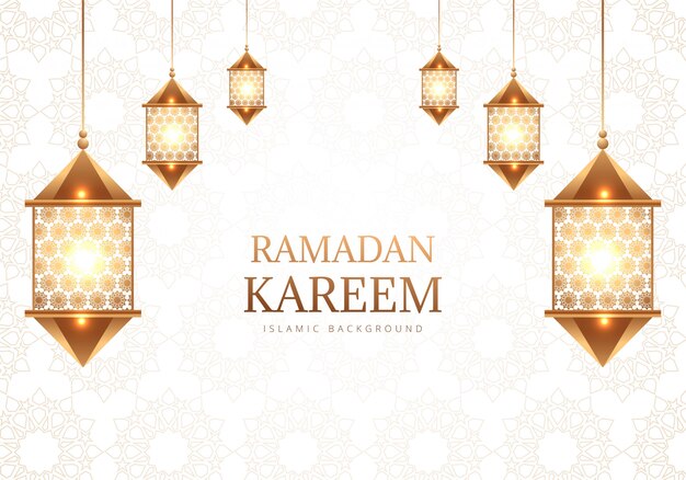 Priorità bassa araba decorativa delle lampade del kareem del Ramadan