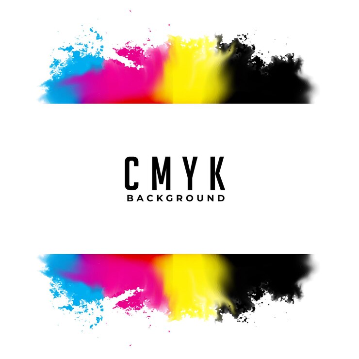 Vettore gratuito priorità bassa astratta dello splatter dell'acquerello di cmyk