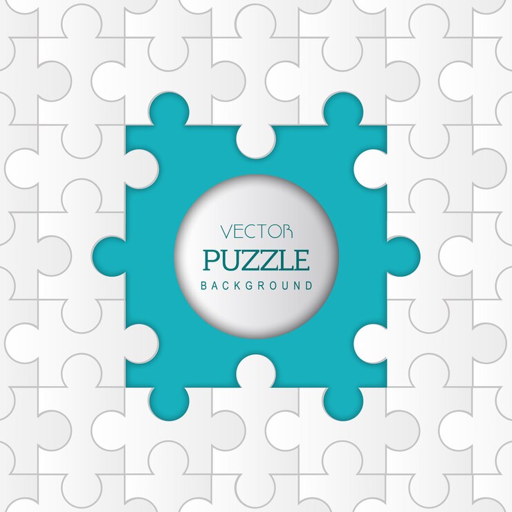 Vettore gratuito priorità bassa astratta di puzzle di vettore