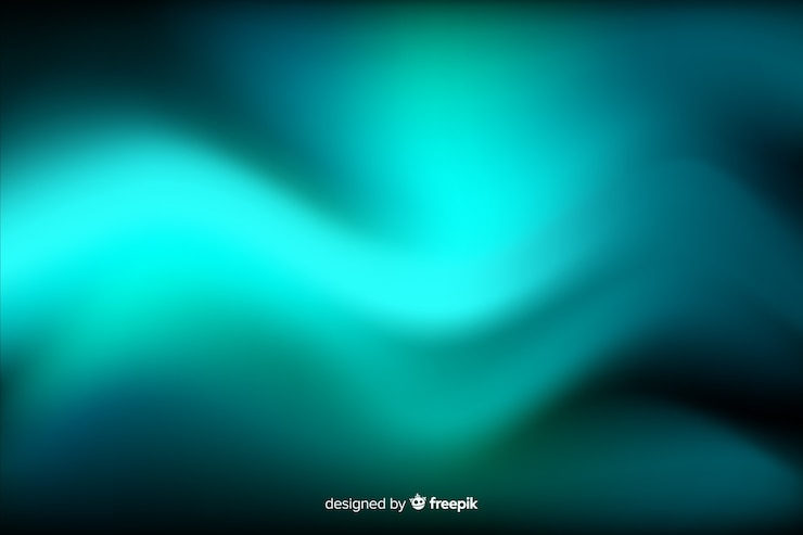 Vettore gratuito priorità bassa blu e verde dell'aurora boreale