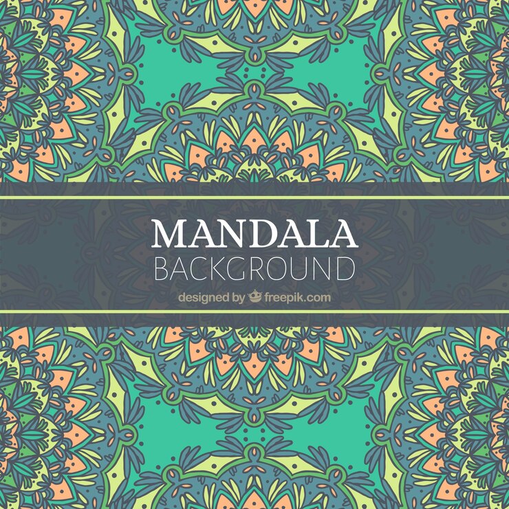 Vettore gratuito priorità bassa colorata di mandala