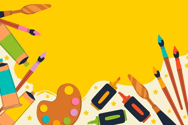 Priorità bassa dei rifornimenti di arte disegnata a mano